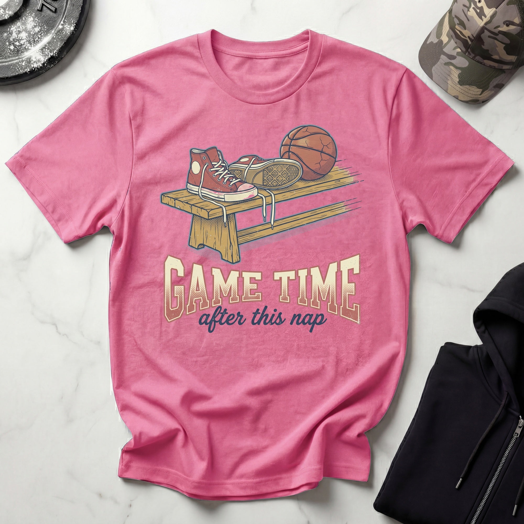 Basketball Nap Game Vintage Gym T-Shirt