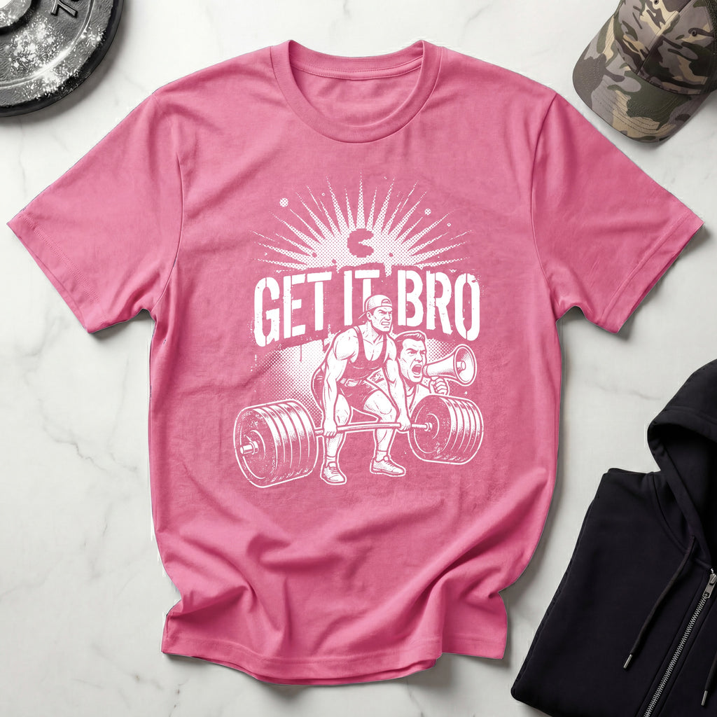 Get It Bro Weightlifting Coach Vintage Gym T-Shirt