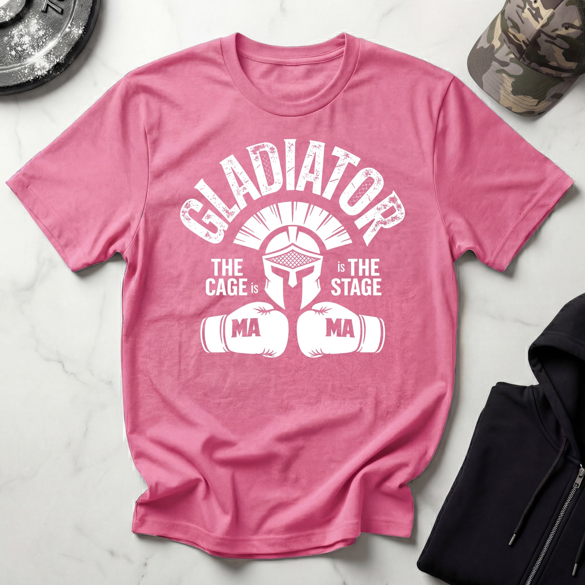 Gladiator MMA The Cage Is The Stage Vintage Gym T-Shirt