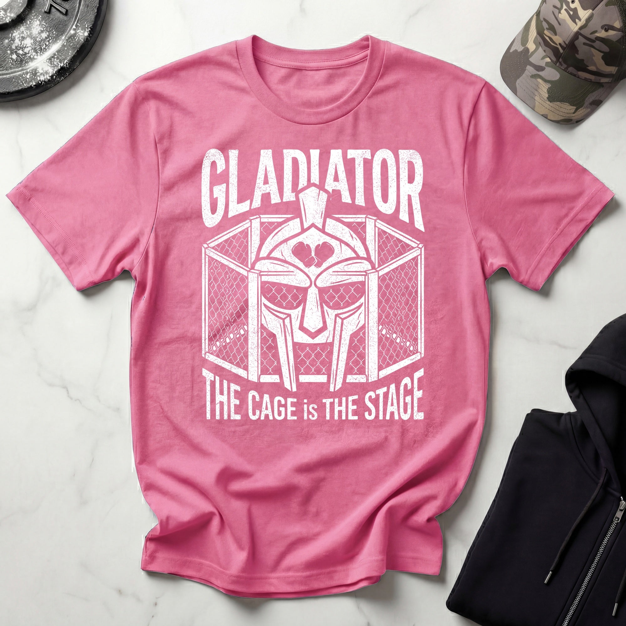 MMA Gladiator The Cage Is The Stage Vintage Gym T-Shirt