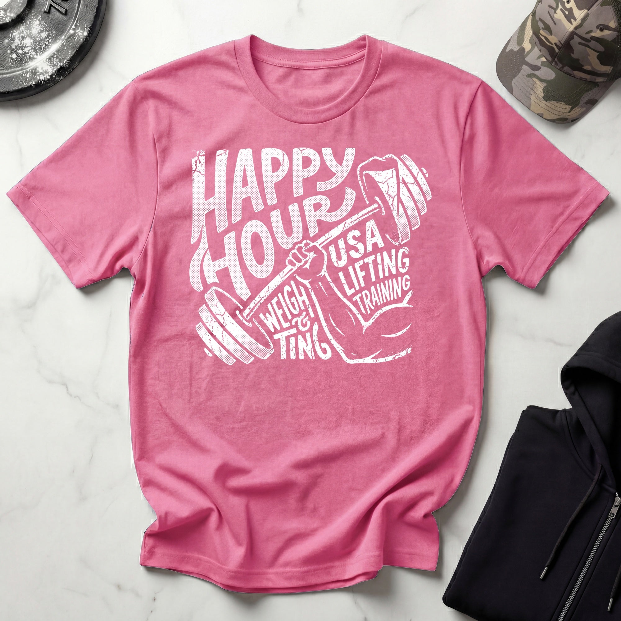 Happy Hour Lifting Workout Gym T-Shirt