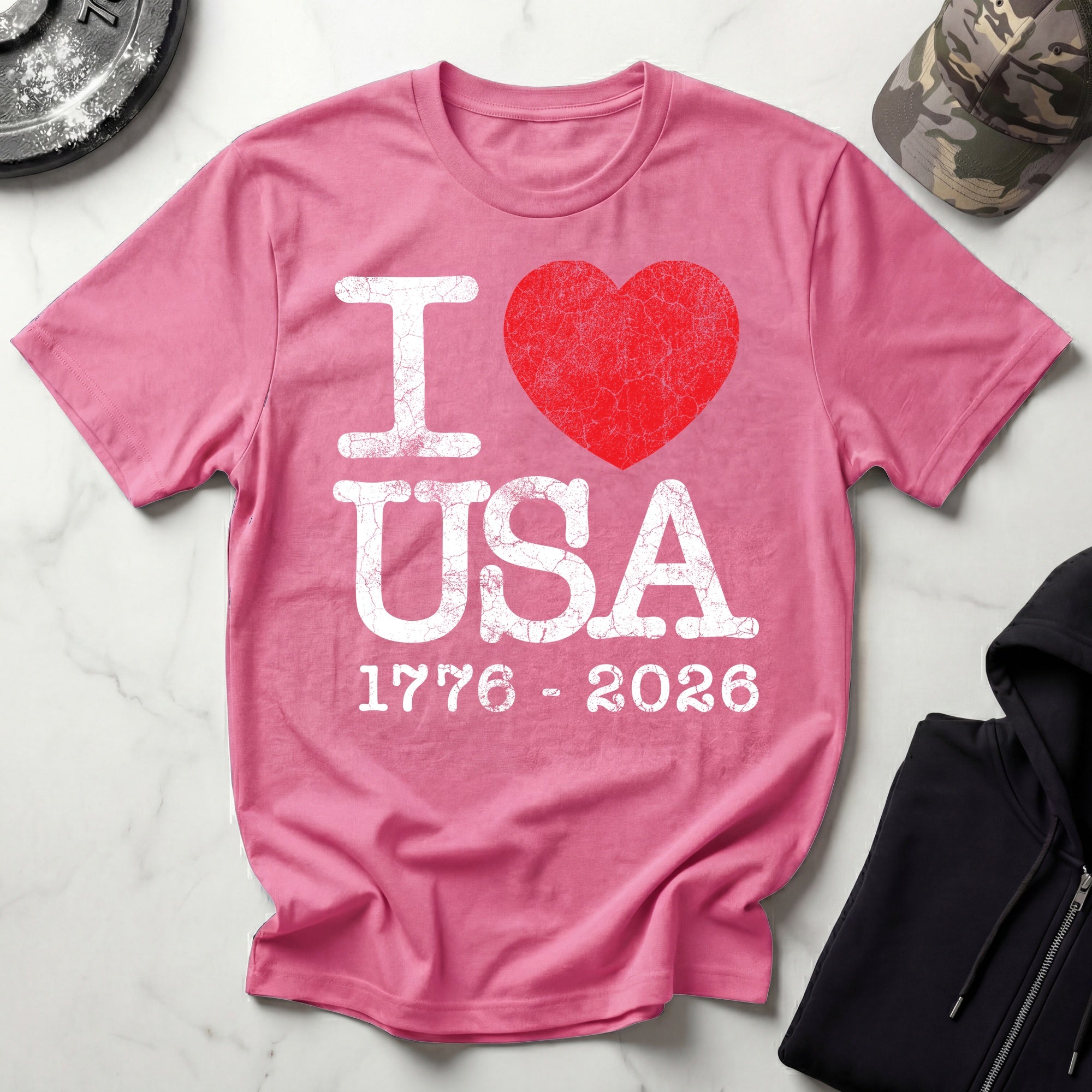 I Heart USA 250 Vintage Gym T-Shirt