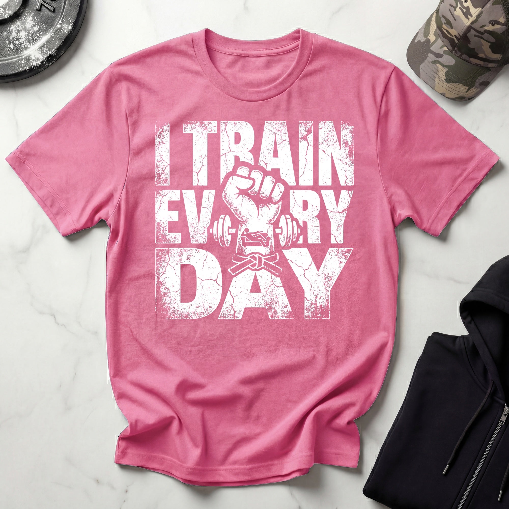 I Train Every Day Barbell Gym T-Shirt