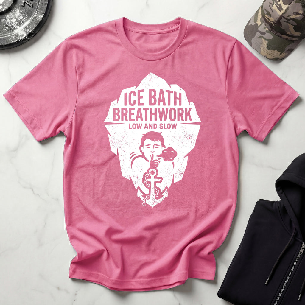 Ice Bath Breathing Vintage Graphic Gym T-Shirt