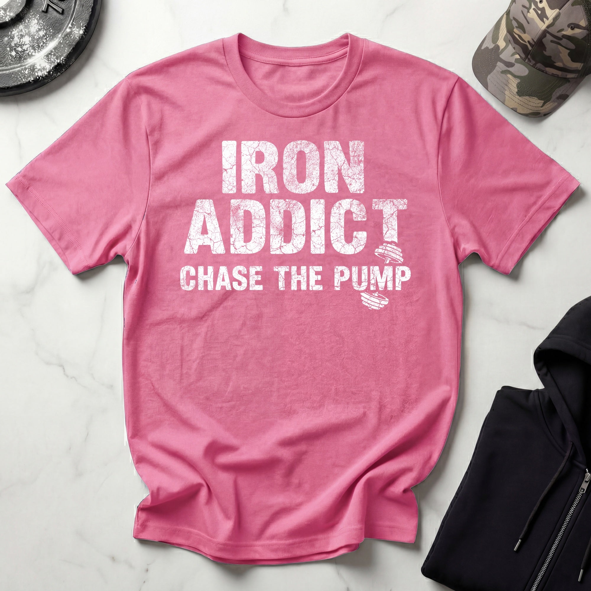 Iron Addict Bodybuilding Vintage Gym T-Shirt