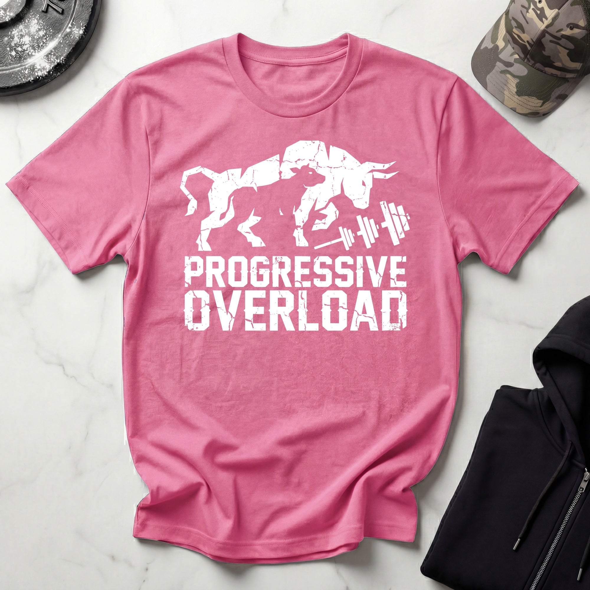 Progressive Overload Graphic Retro Gym T-Shirt