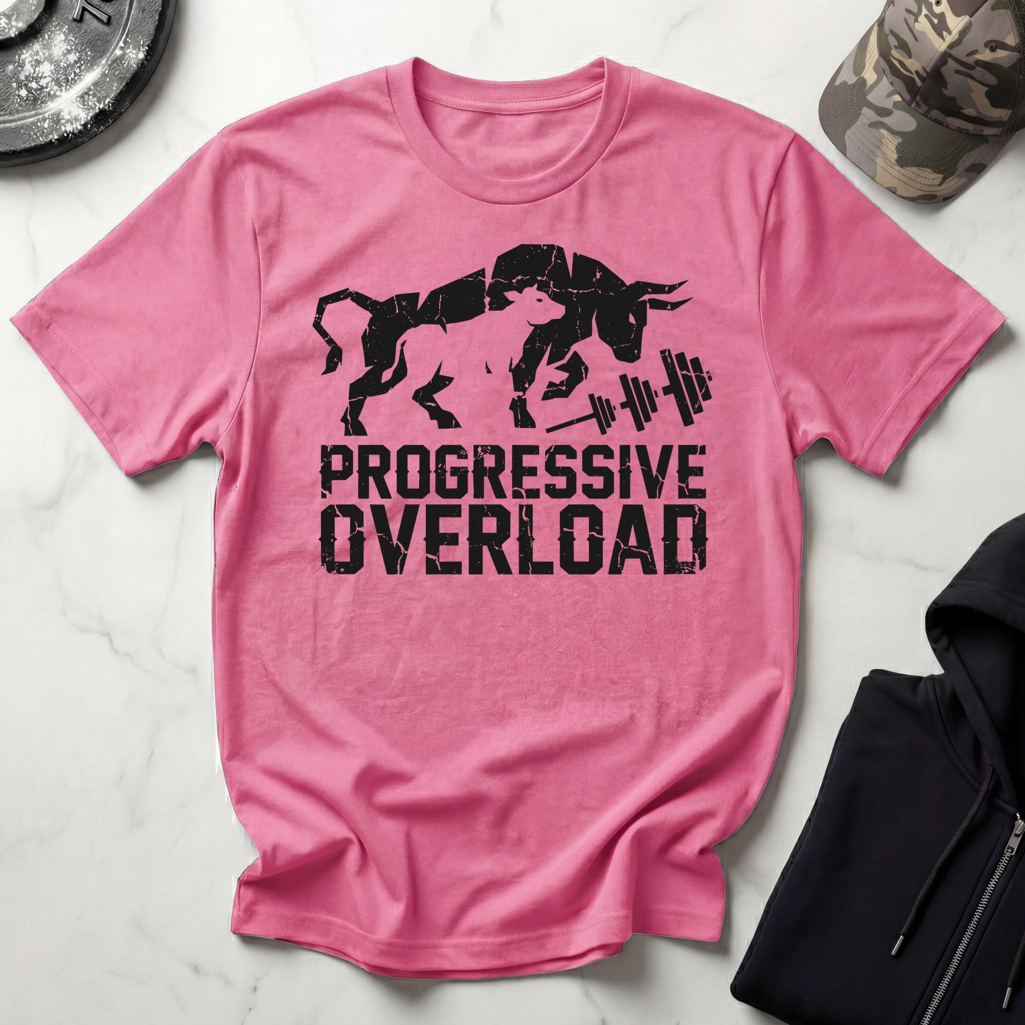Progressive Overload Graphic Vintage Gym T-Shirt