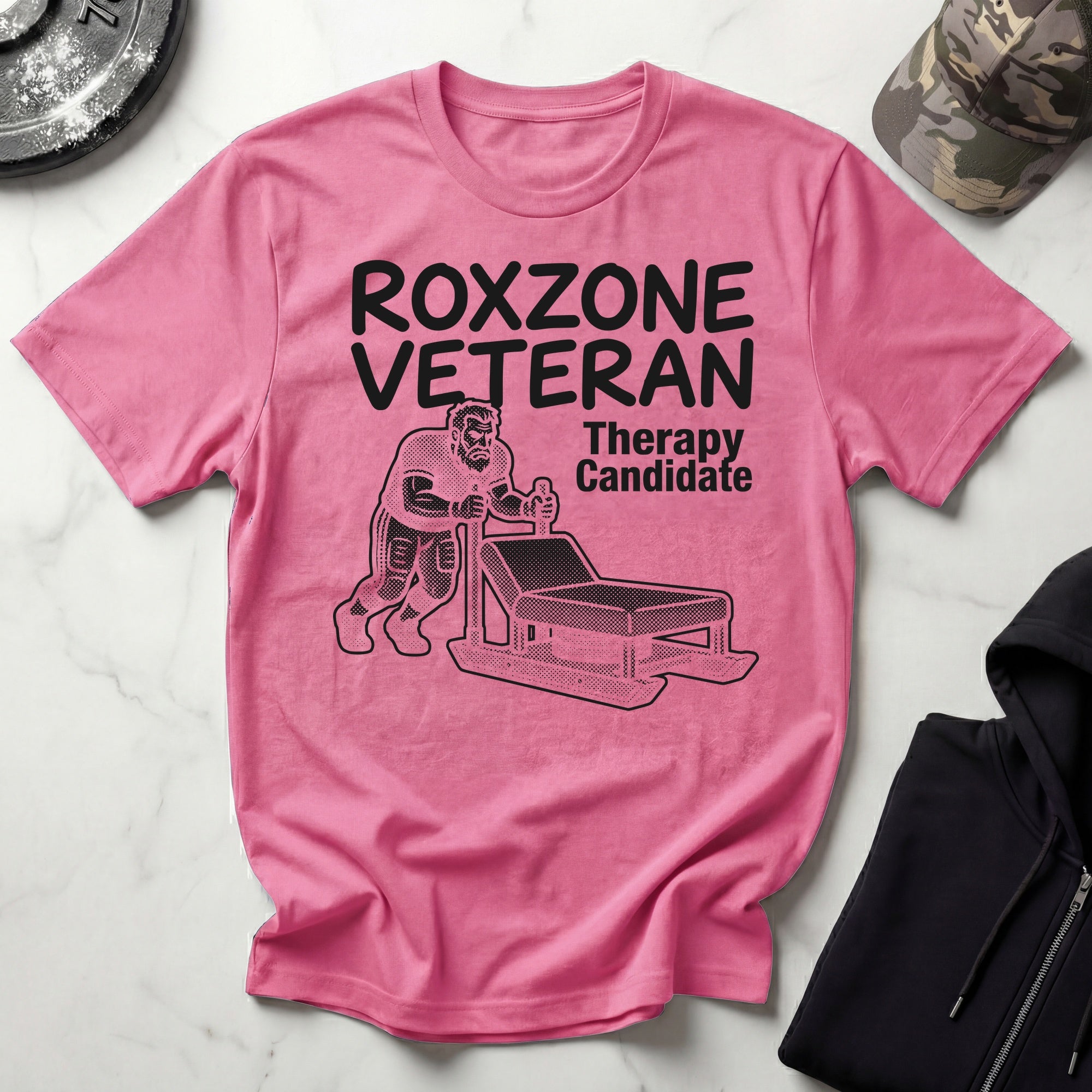 Roxzone Veteran Graphic Dark Gym T-Shirt