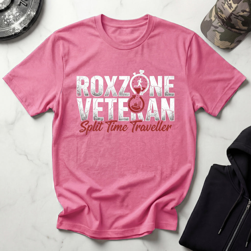Roxzone Veteran Graphic White Red Gym T-Shirt