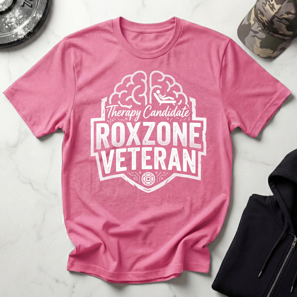 Roxzone Veteran Graphic White Gym T-Shirt