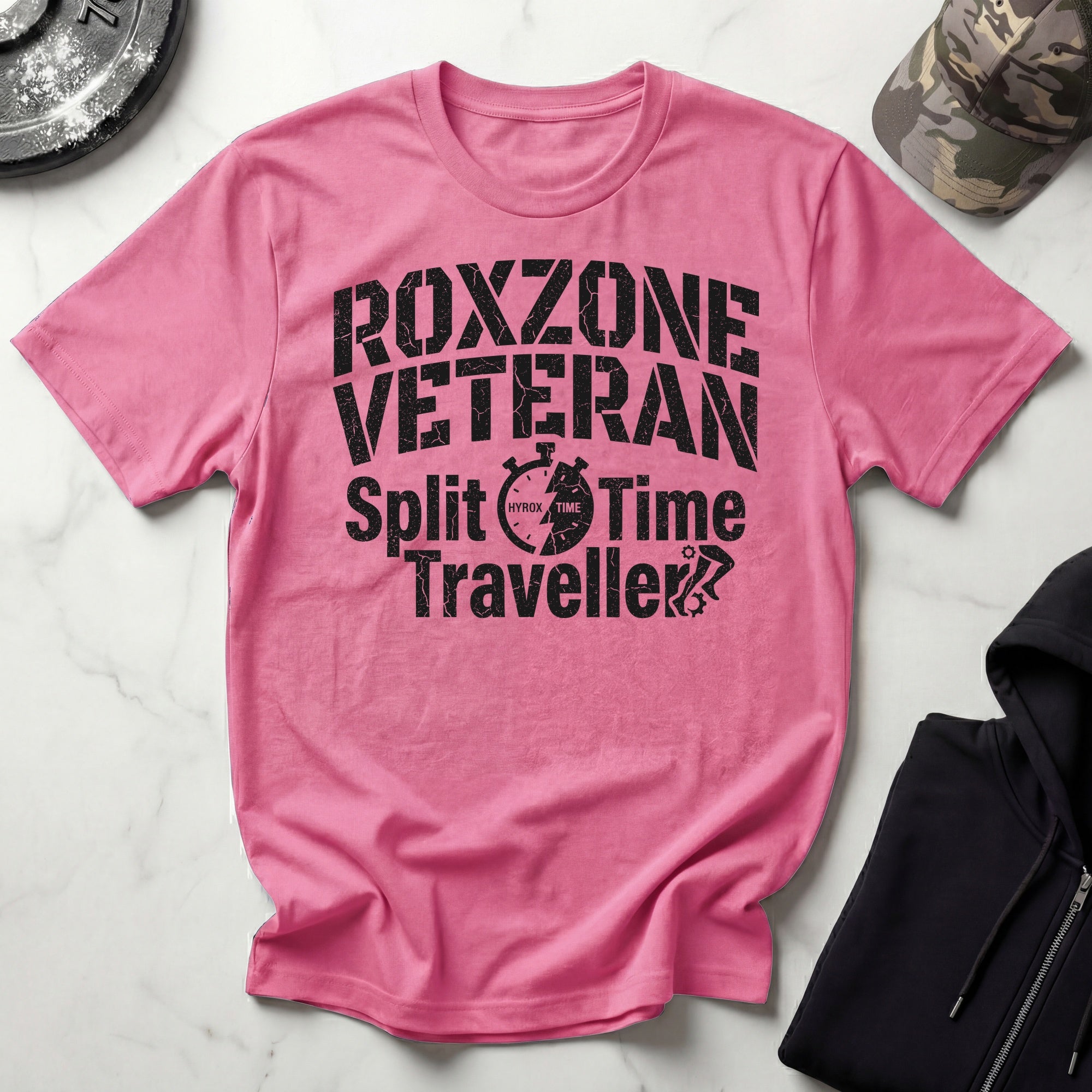 Roxzone Veteran Split Time Traveller Dark Gym T-Shirt