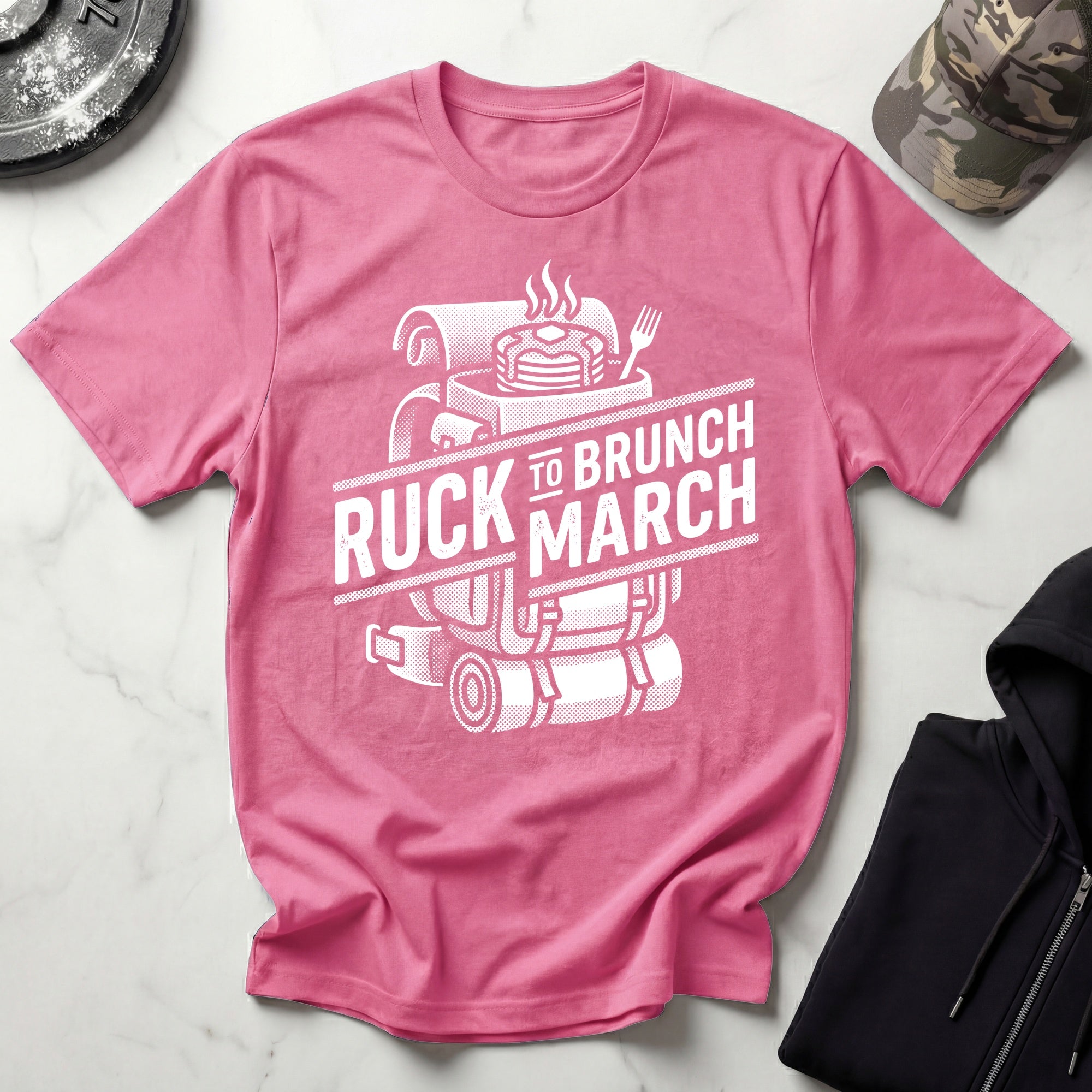 Ruck March To Brunch Retro Gym T-Shirt