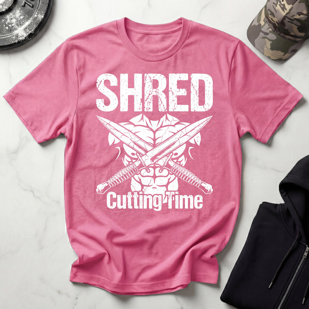 Shred Cutting Time Knife Graphic Vintage Gym T-Shirt