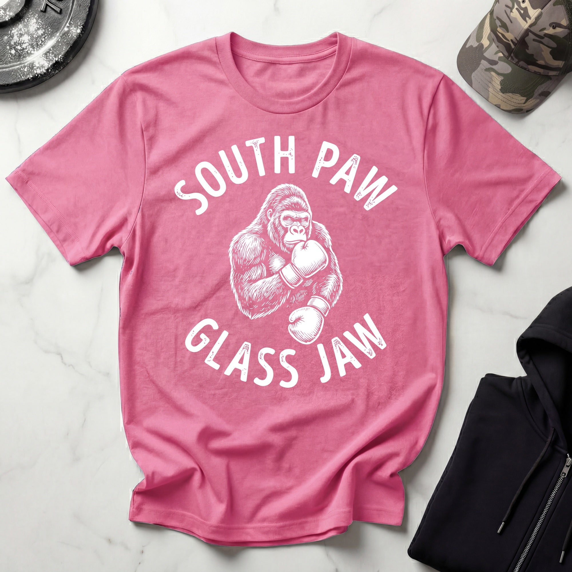 South Paw Gorilla Humour Vintage Gym T-Shirt