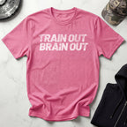 Train Out Typographic Retro Gym T-Shirt