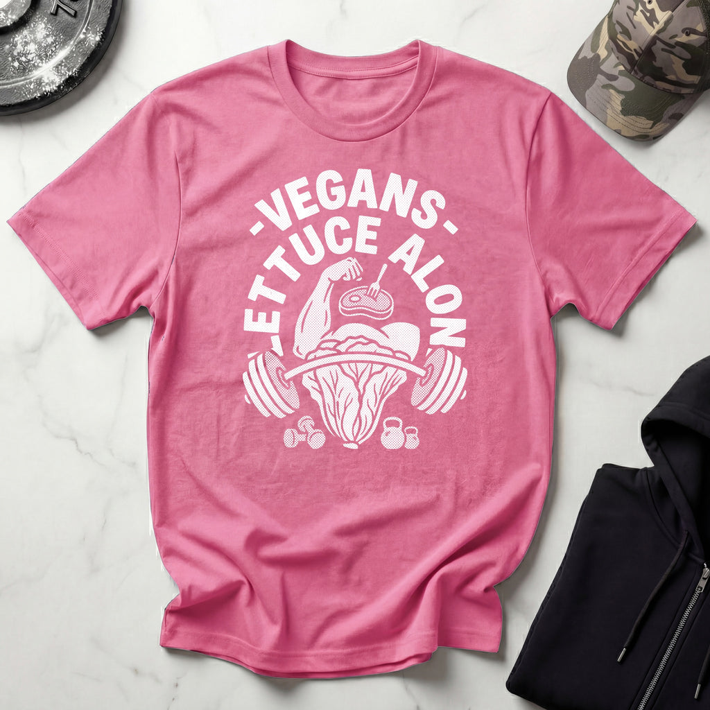 Vegans Lettuce Alone Graphic Gym T-Shirt
