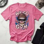 We Go Gym Skull Graphic Vintage Gym T-Shirt