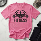 Bodybuilder and Barbell Grunge Dark Gym T-Shirt