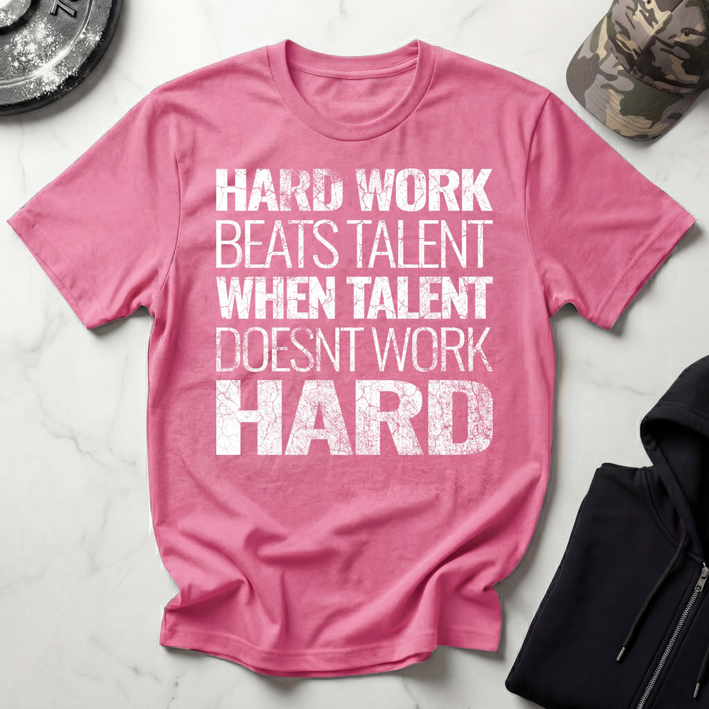 Hard Work Grunge Graphic Gym T-Shirt