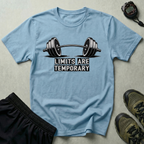 Limits Are Temporary Bodybuilding Barbell T-Shirt
