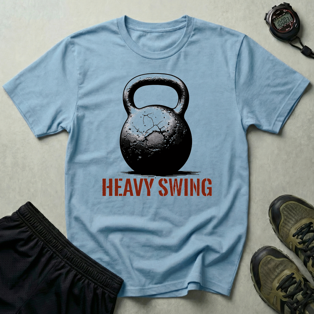 Heavy Swing Kettlebell Workout T-Shirt