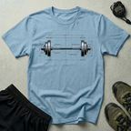 Barbell Schematic Gym T-Shirt