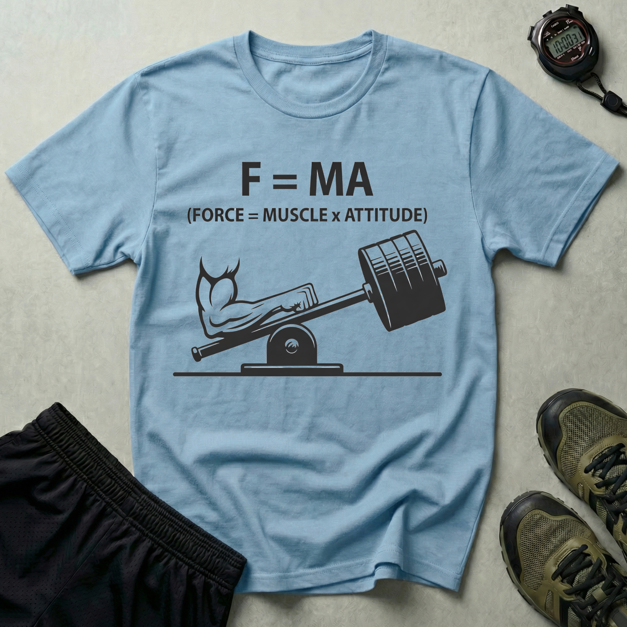 Force = Muscle X Attitude Gym T-Shirt