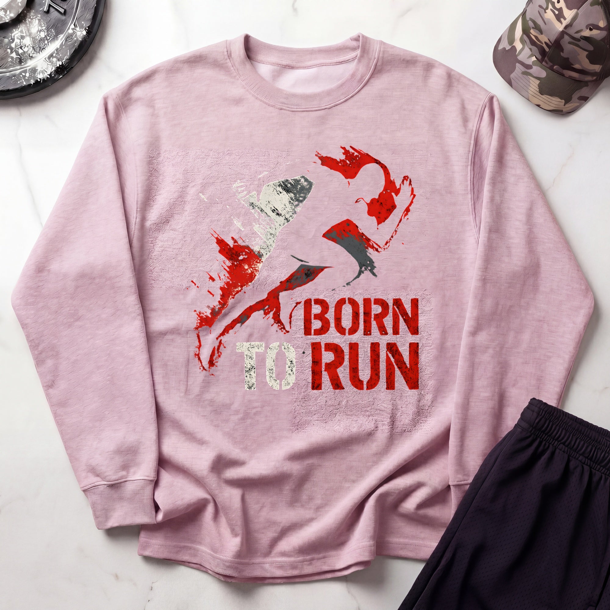 Born To Run Gym Crewneck Sweatshirt