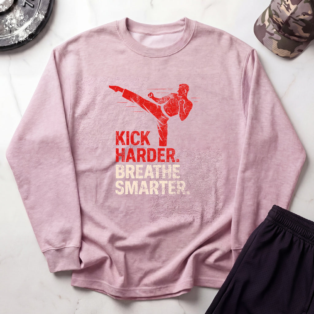 Kick Smarter Graphic Gym Crewneck Sweatshirt