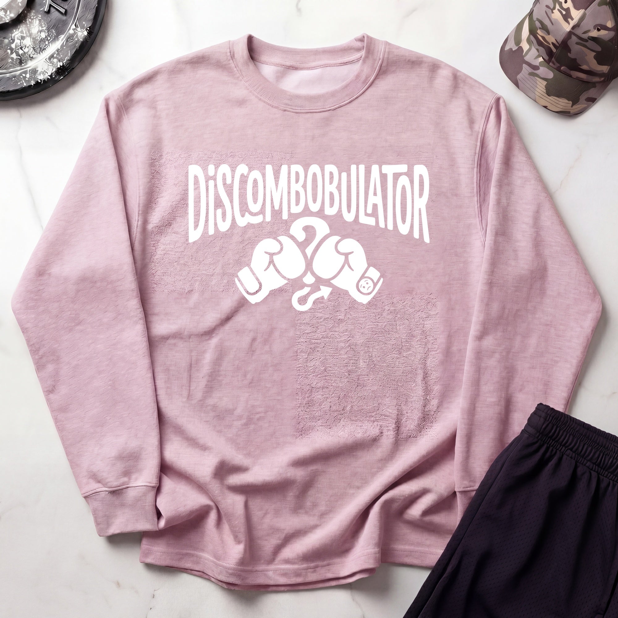 Discombobulator Boxing Cozy Vintage Crewneck Gym Sweatshirt