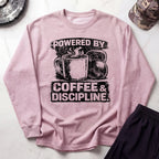 Powered By Coffee Gym Crewneck Sweatshirt