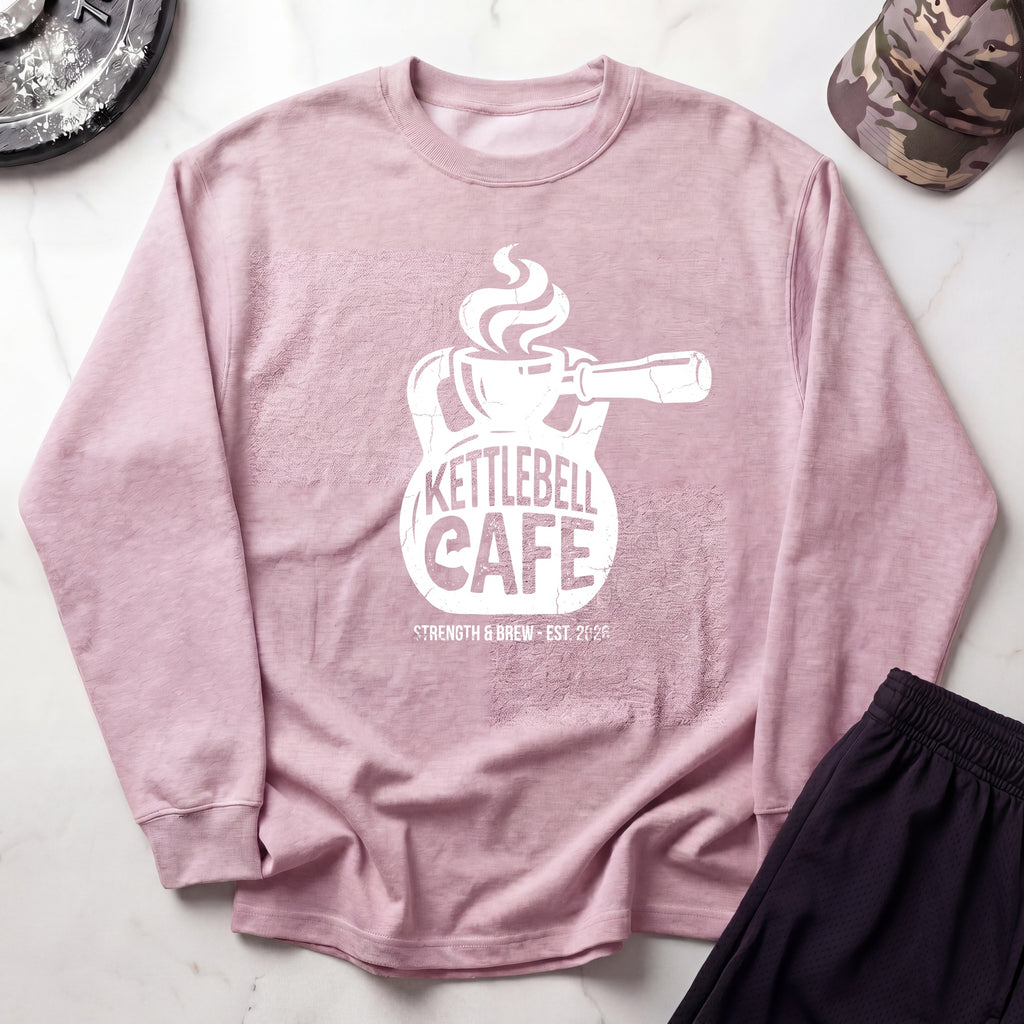 Kettlebell Cafe Cozy Gym Crewneck Sweatshirt