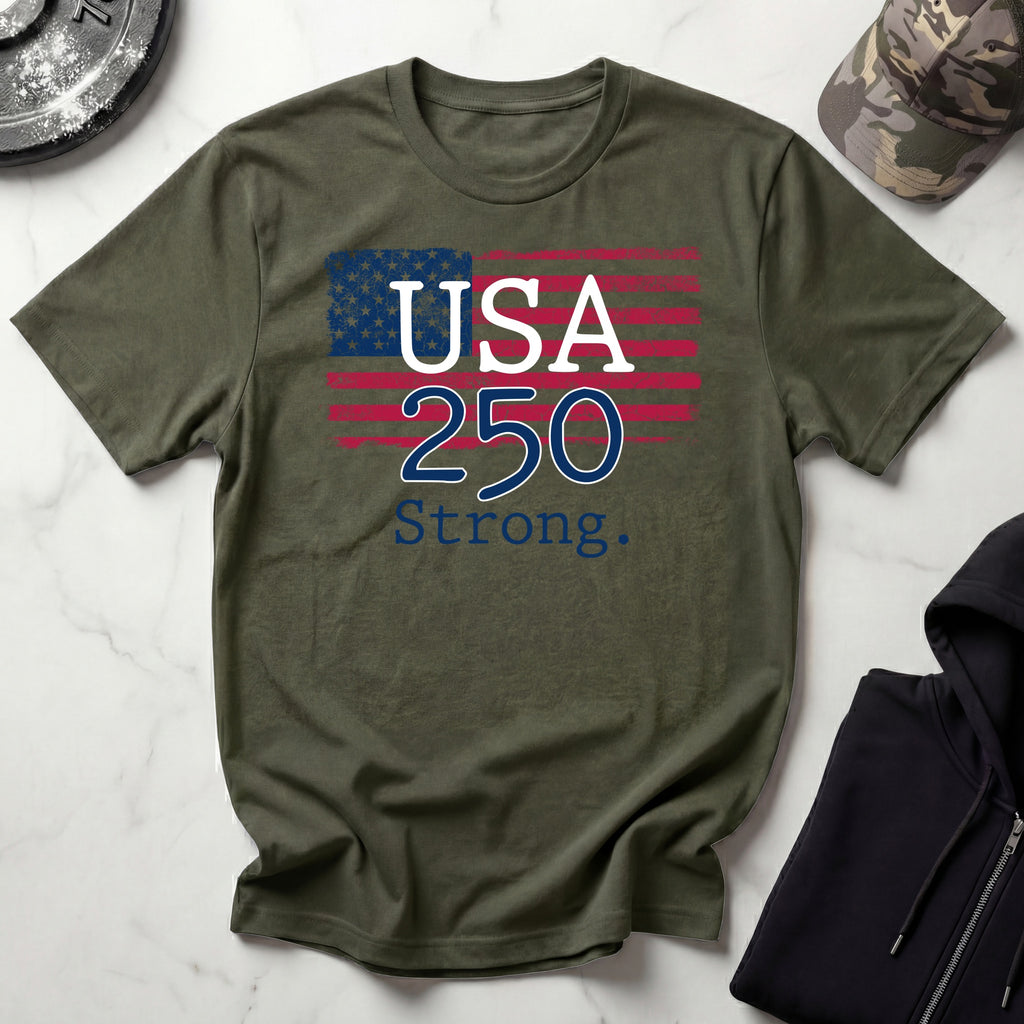 USA 250 Strong Gym Vintage Gym T-Shirt