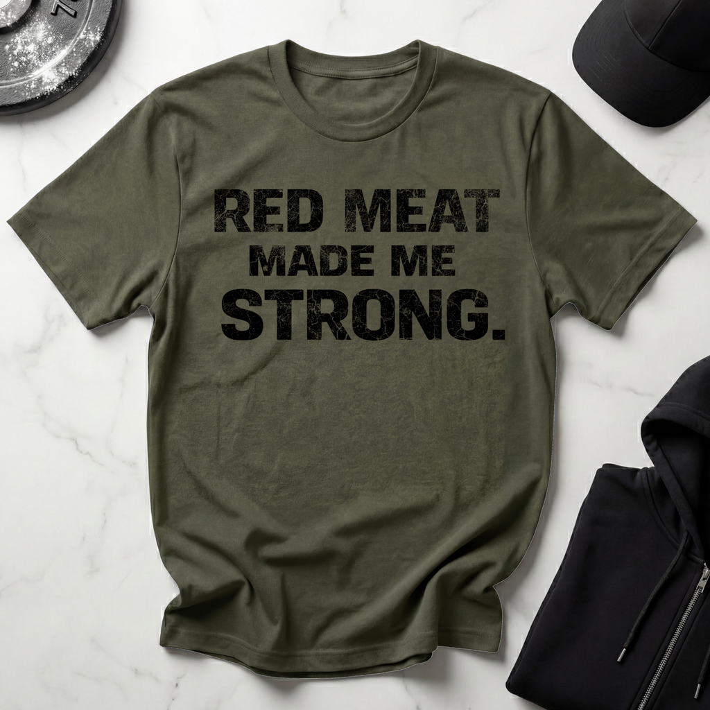 Red Meat Made Me Strong Light Tee