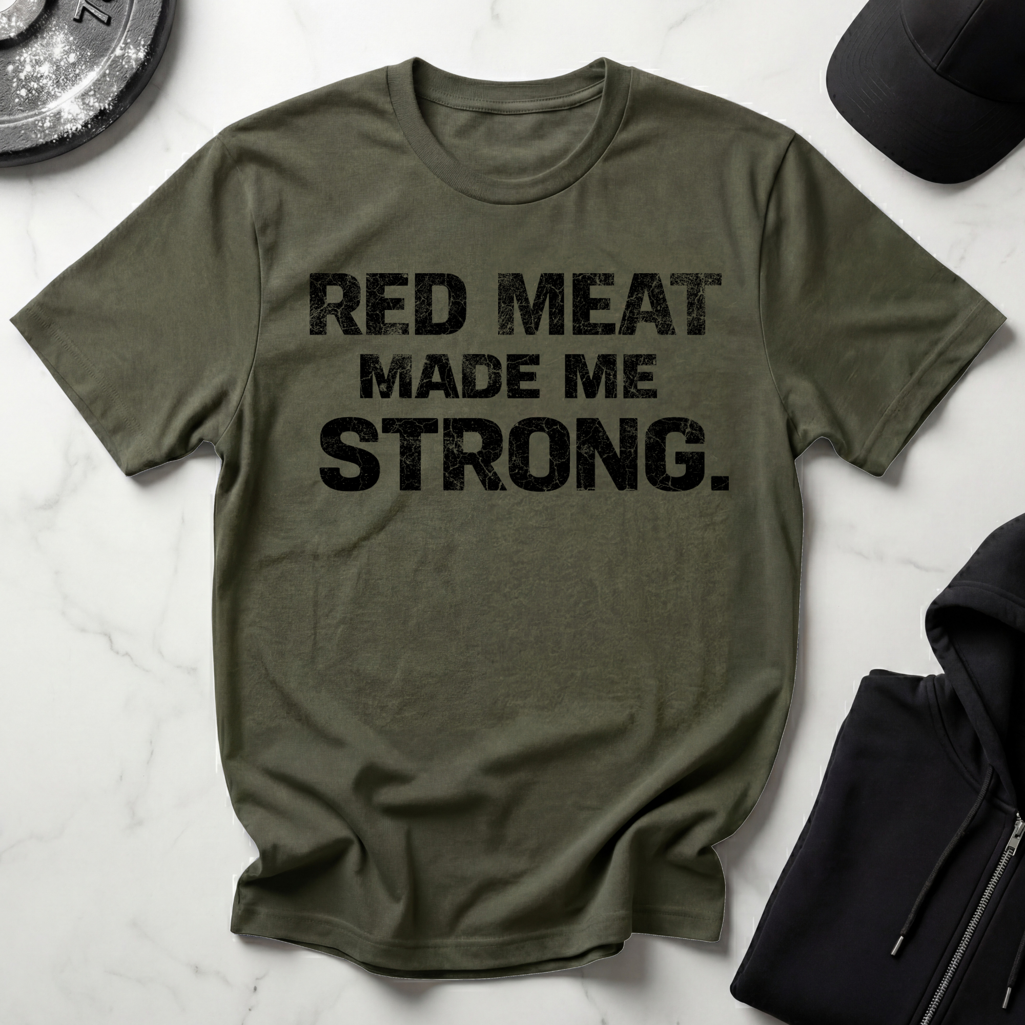 Red Meat Made Me Strong Light Tee