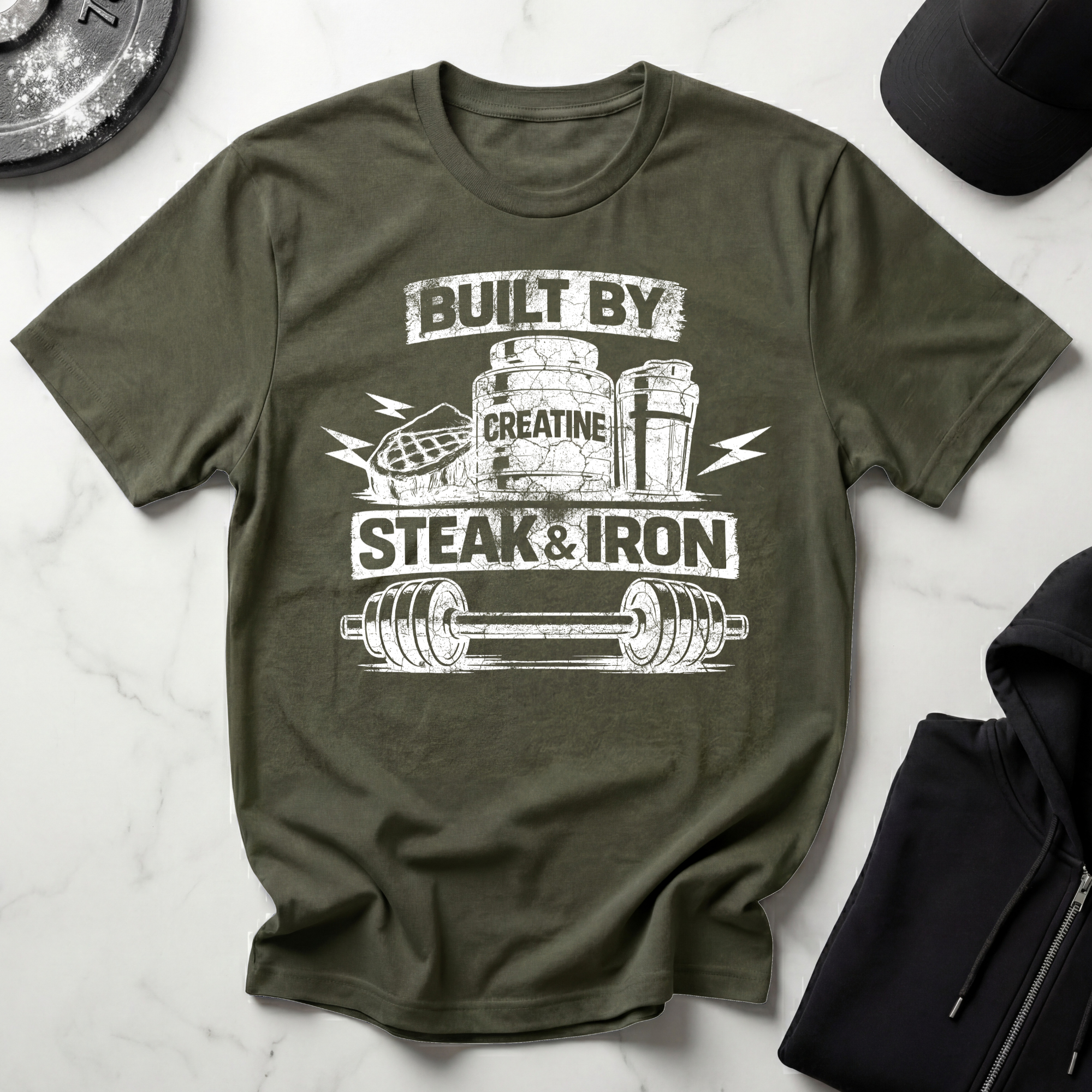 Built By Steak & Iron Dark Tee