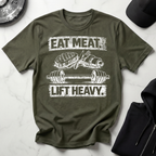 Eat Meat Lift Heavy Dark Tee