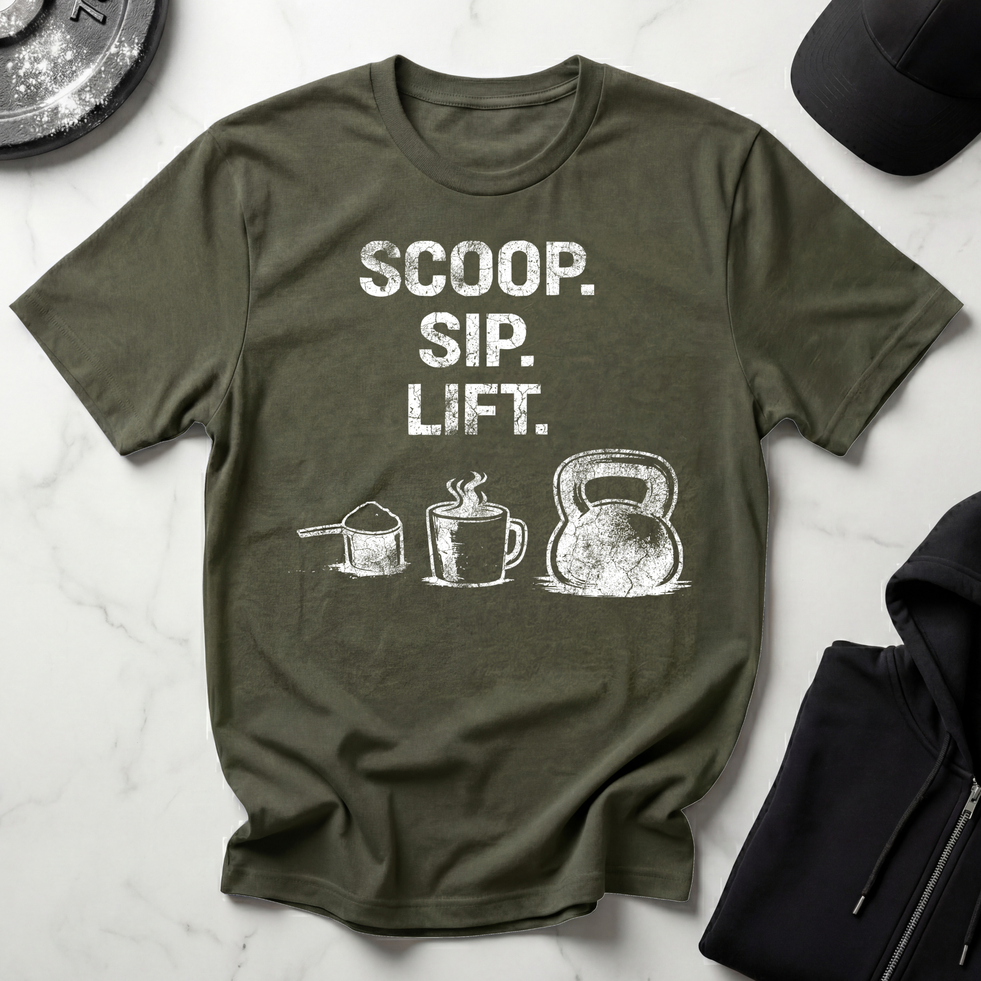 Scoop Sip Lift Dark Tee