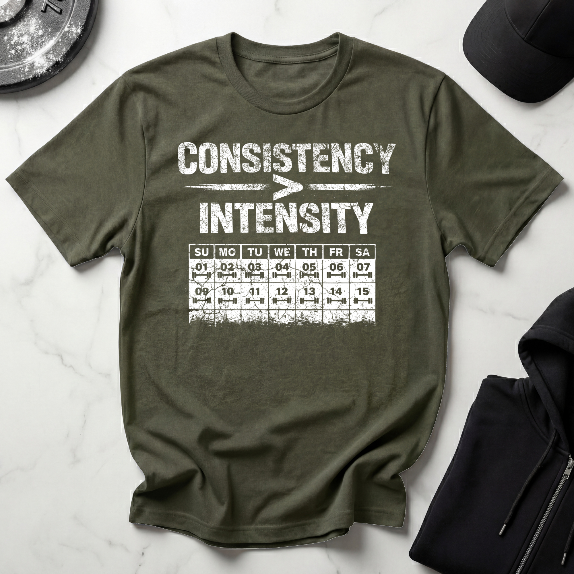 Consistency Over Intensity Dark Tee