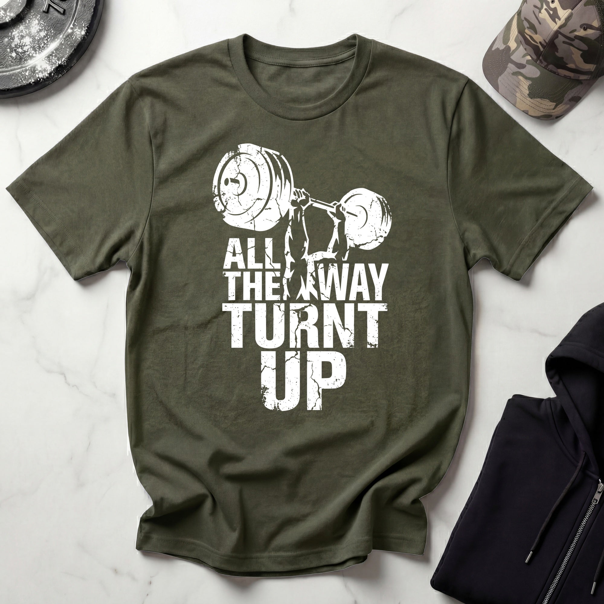 All Way Turnt Up Retro Gym T-Shirt