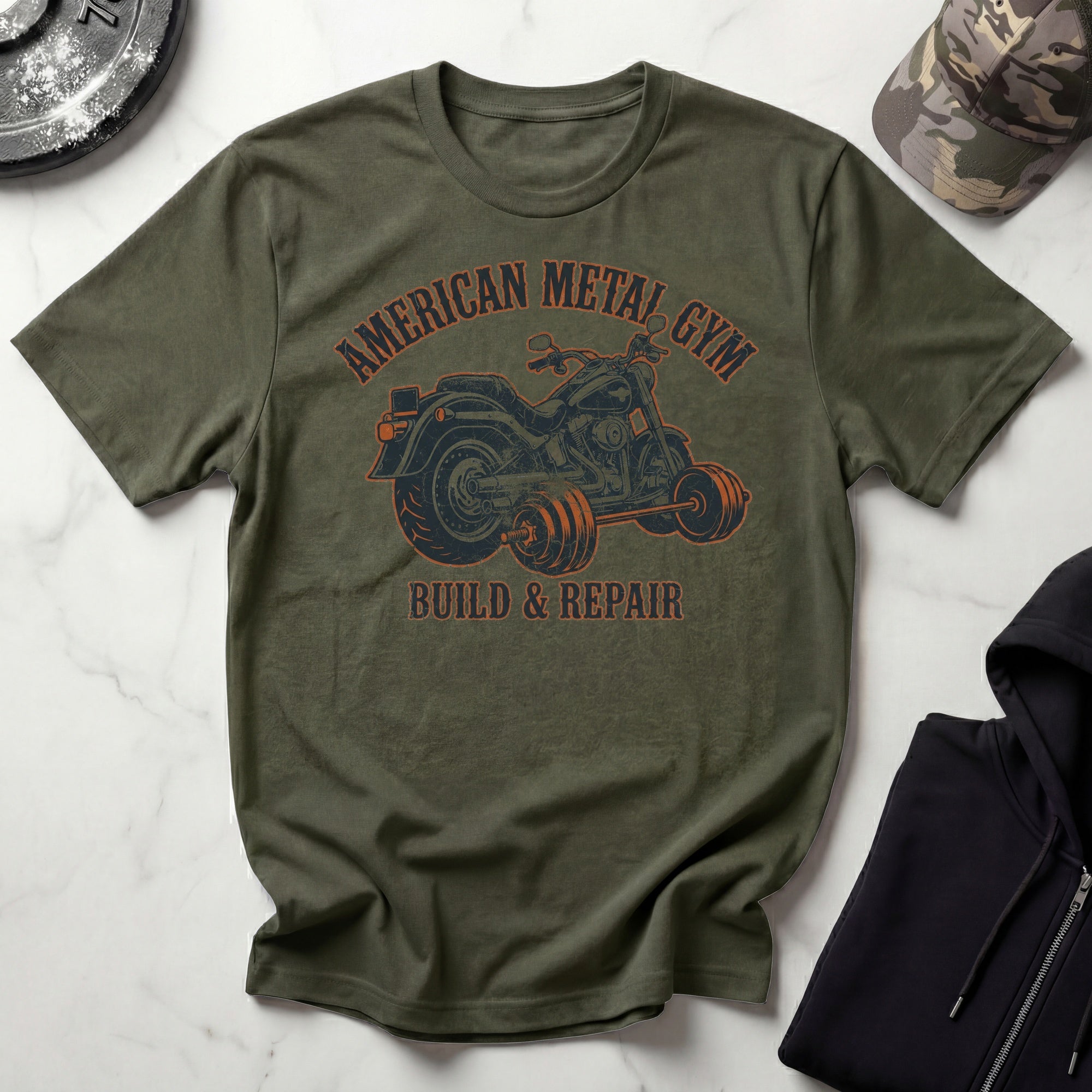 American Metal Build and Repair Vintage Graphic Gym T-Shirt
