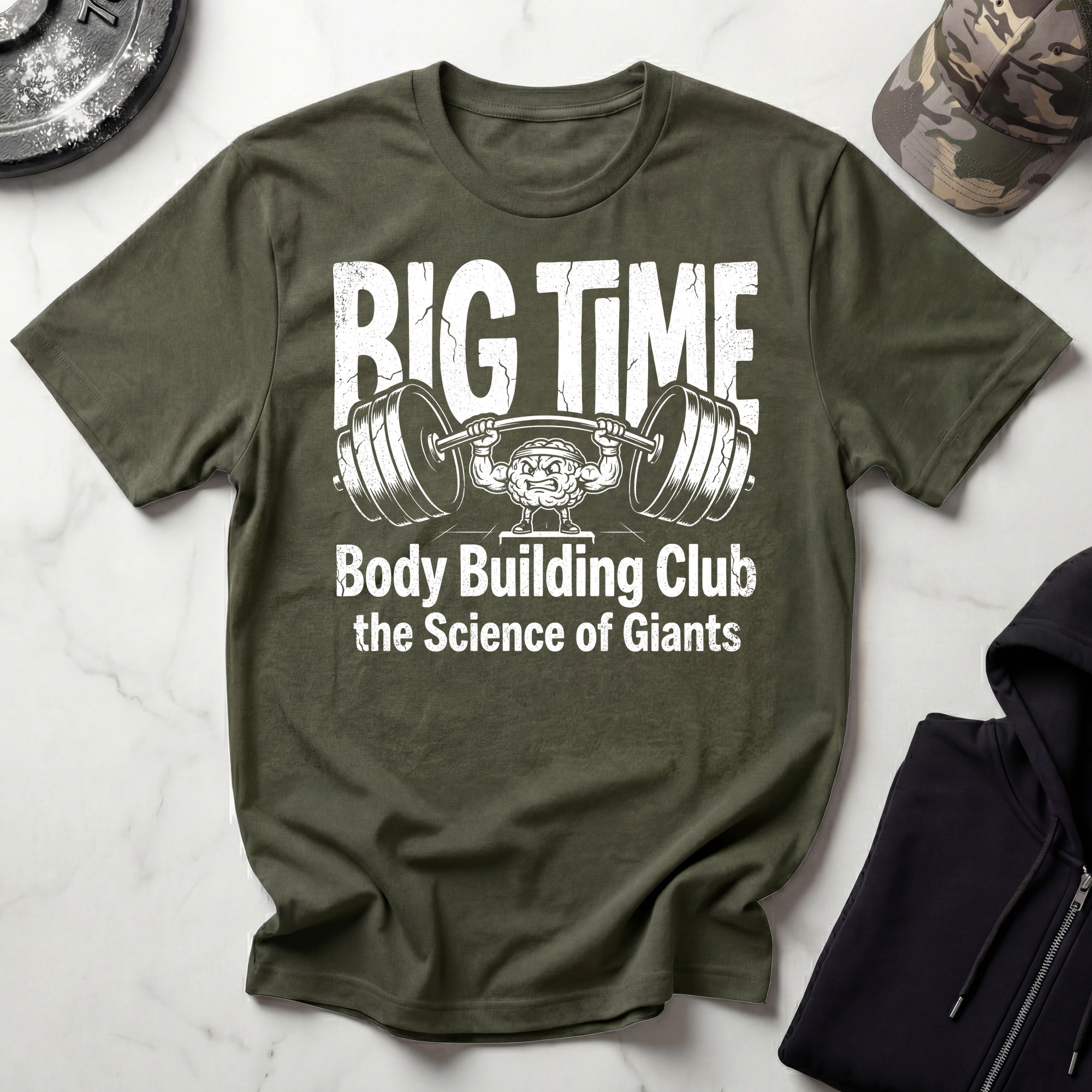 Big Time Bodybuilding Club Retro Gym T-Shirt
