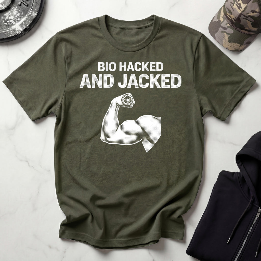 Bio Hacked And Jacked Gym T-Shirt