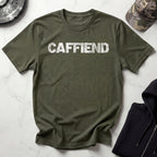 Caffiend Typographic Retro Gym T-Shirt