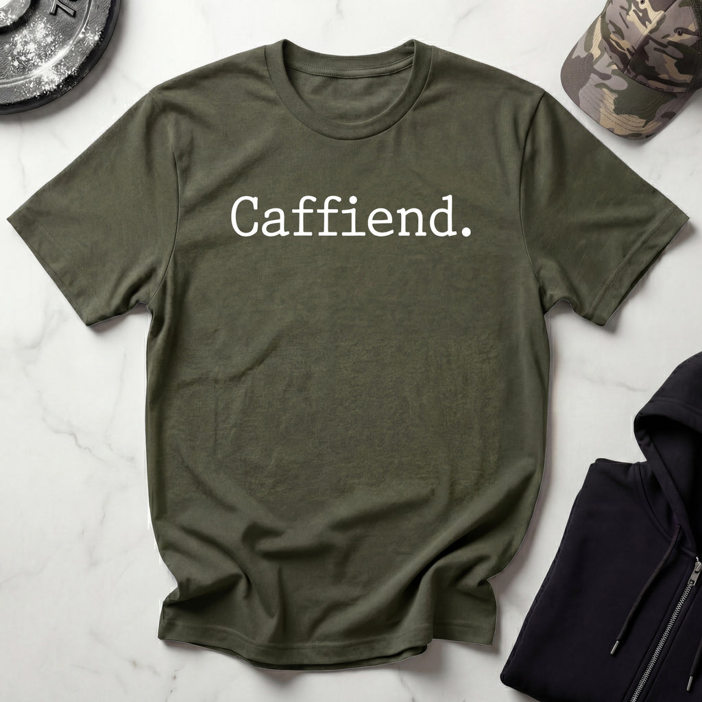 Caffiend Type Retro Gym T-Shirt