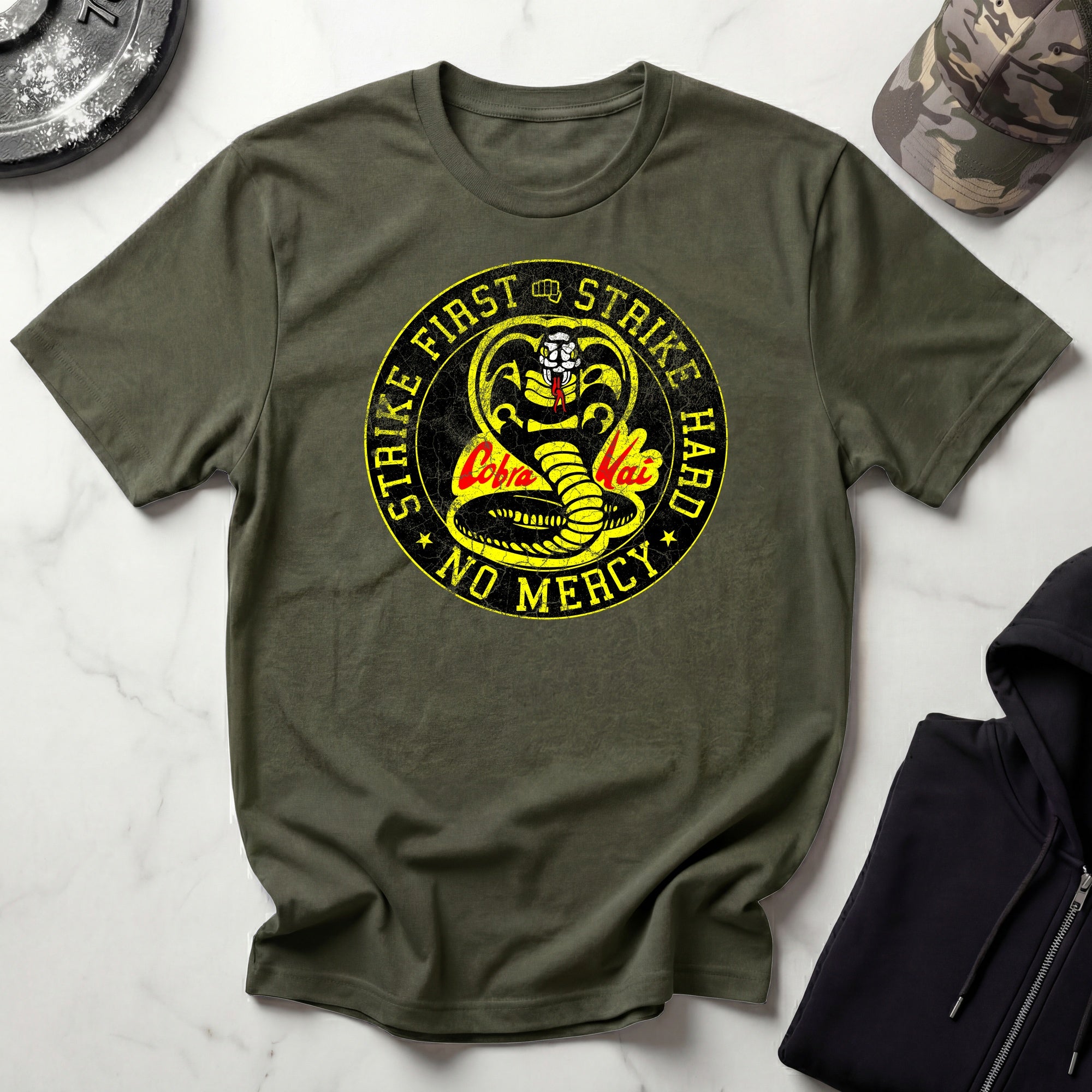 Cobra Kai Strike First Dojo Vintage Gym T-Shirt