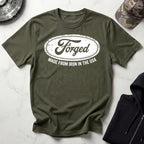Forged In The USA Logo Vintage Graphic Gym T-Shirt