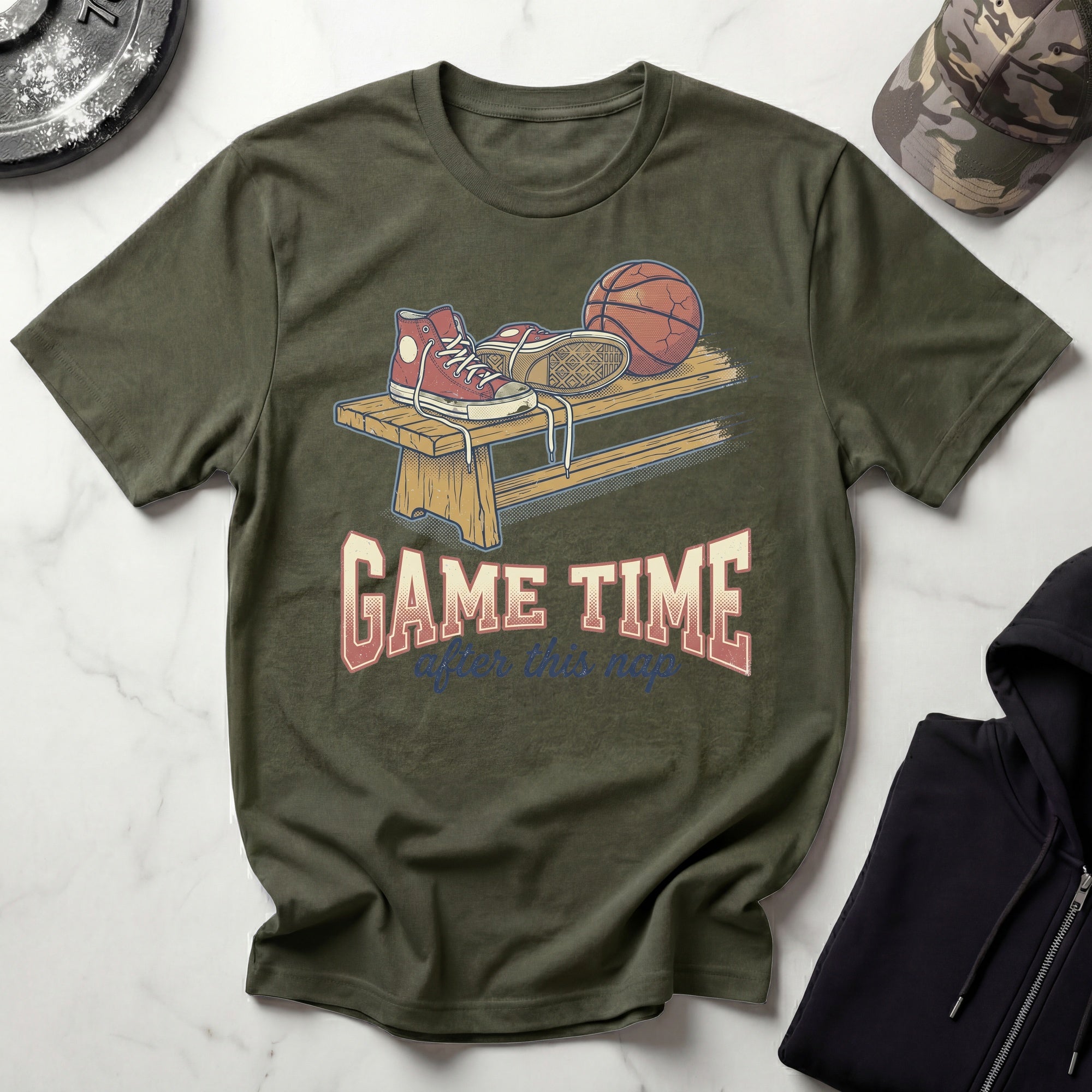 Basketball Nap Game Vintage Gym T-Shirt