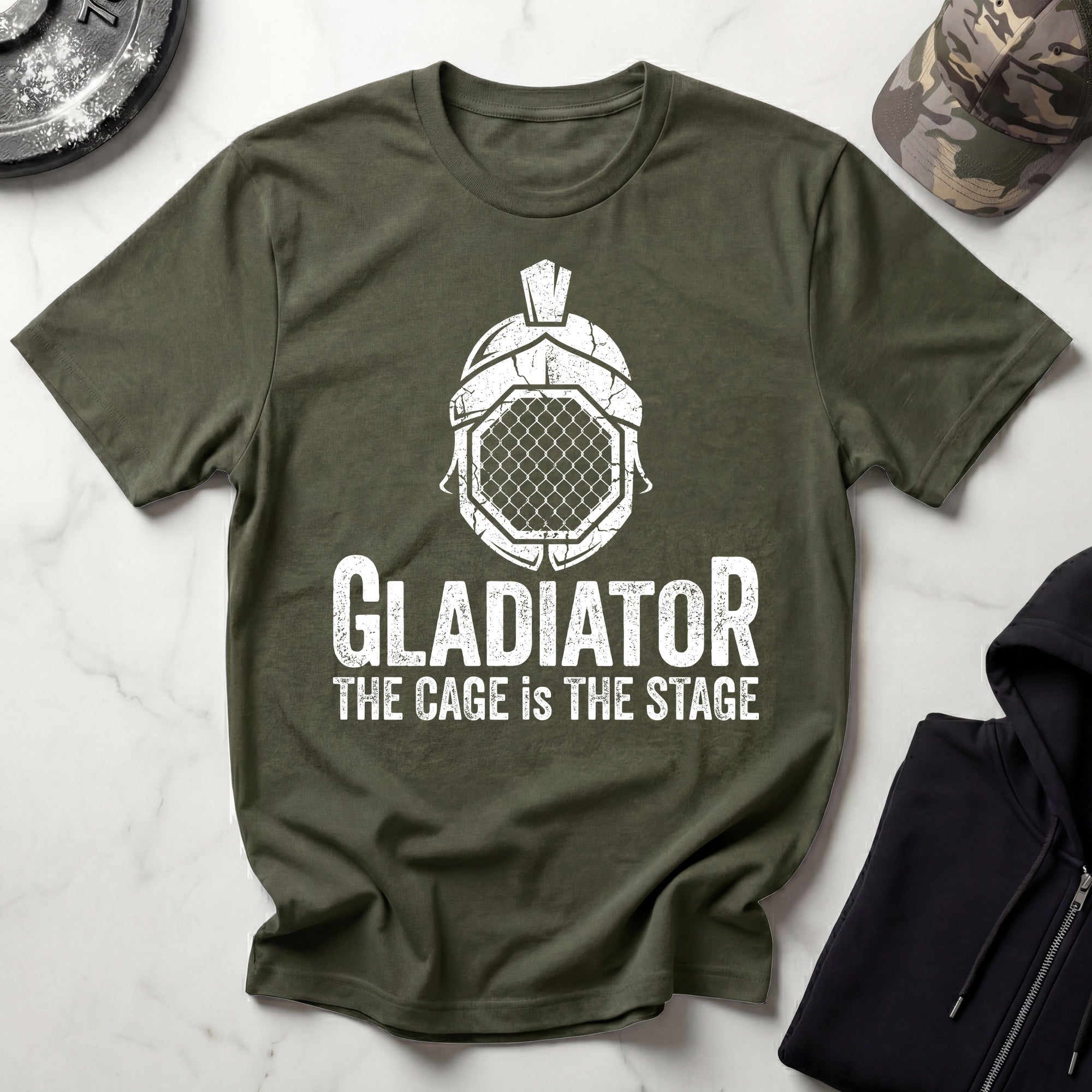 Cage Stage MMA Vintage Gym T-Shirt