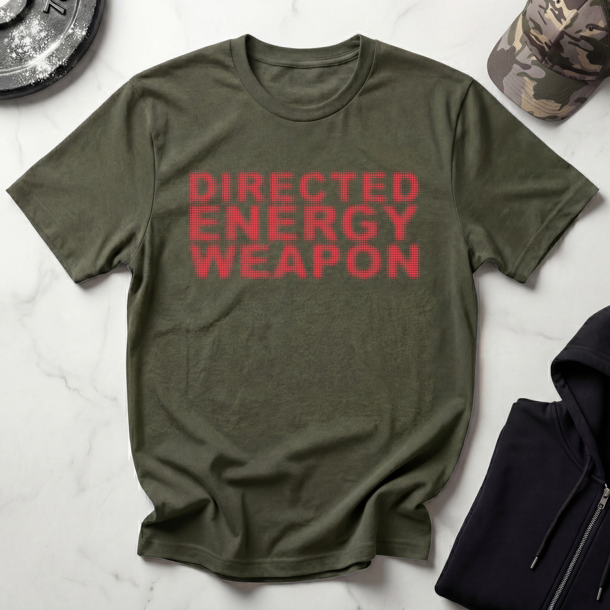 Directed Energy Half Tone Red Gym T-Shirt